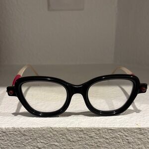 Kuboraum Chic Black and Pink Women's Glasses